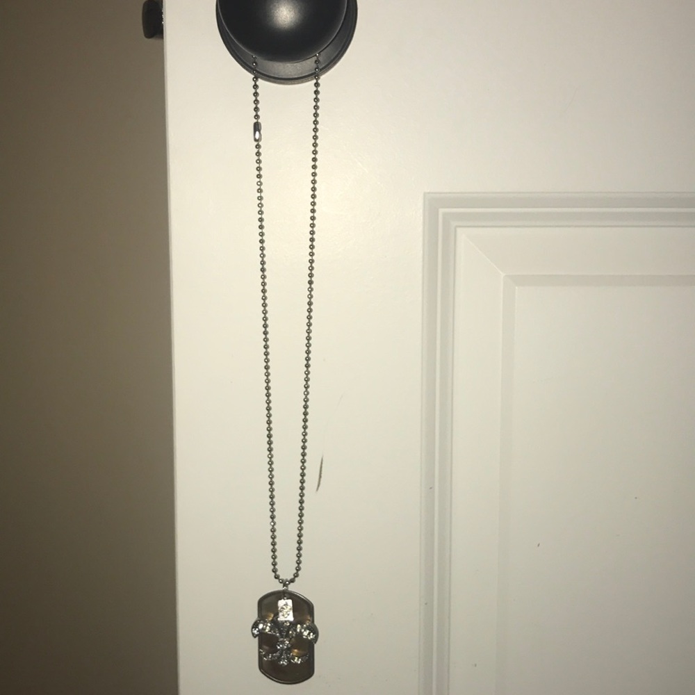 Kate Mesta Fleur De Lei Dog Tag Necklace
